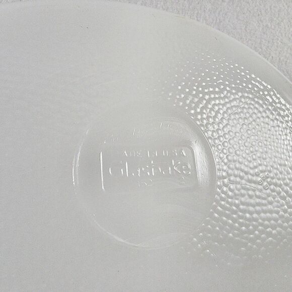 Rare Glasbake Vintage Snowflake separated milk glass Dish White - Picture 5 of 12